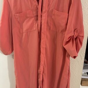 New York & Company Coral Midi Dress